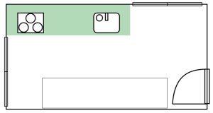 個室キッチンのイメージ図