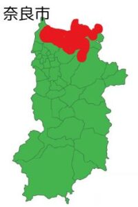 奈良県奈良市の地図